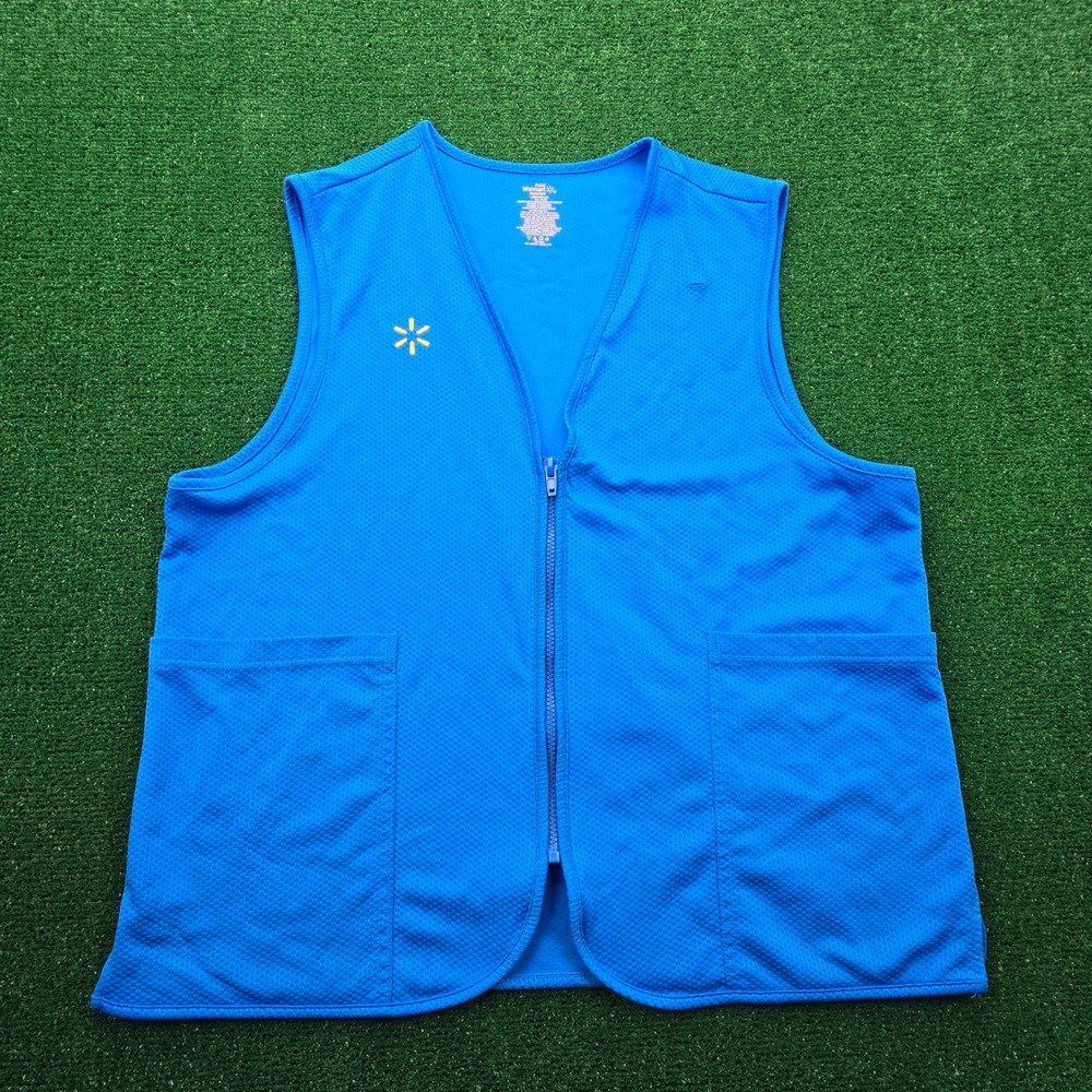 Walmart Proud Associate Vest‎ Womens XL Blue Employee Uniform Work Wear